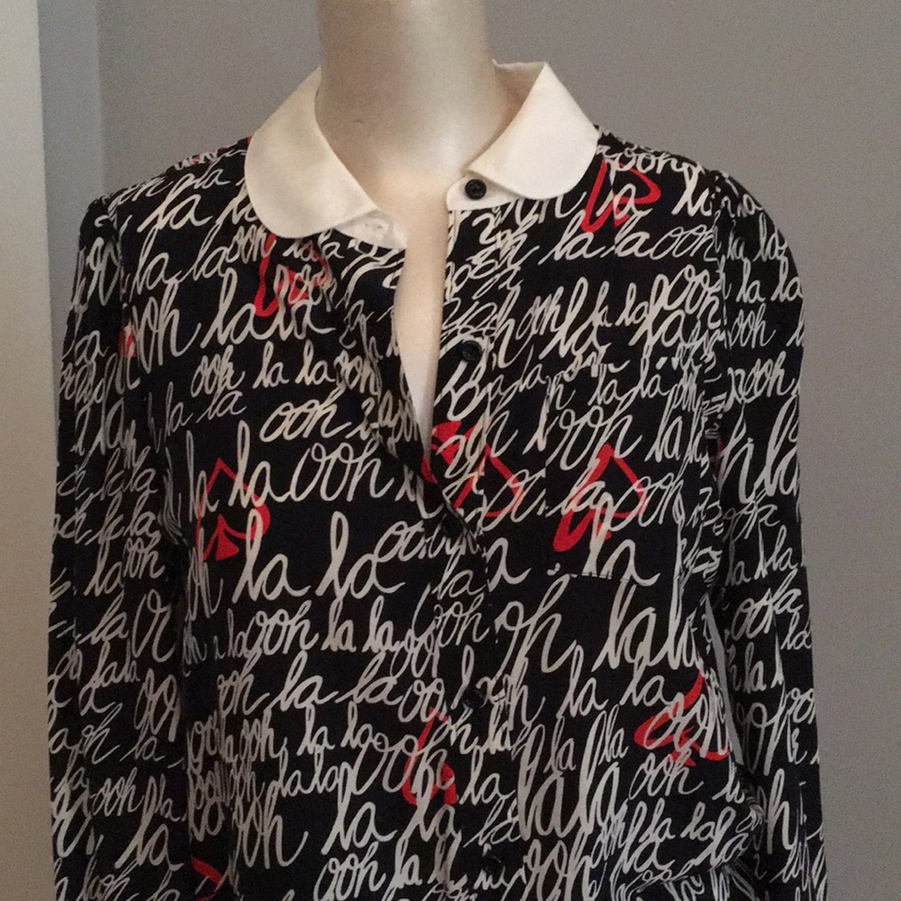 Kate Soade Ooh La La blouse new with‎ tags